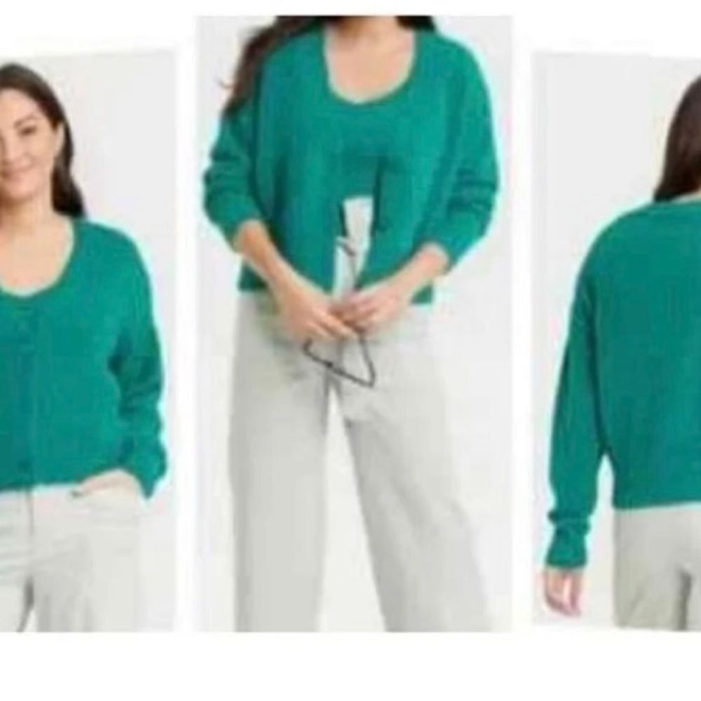 a new day Women's Green Cardigan